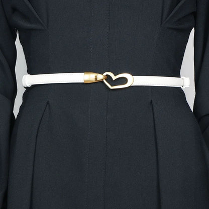 Luxury Leather Belt Women Heart Buckle Elegant Design – Elegant Men's Accessory | Accessorio Uomo Elegante