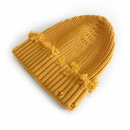 Broken Brim Knit Beanie – Unisex  Winter Style