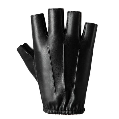 PU Leather Fingerless Gloves – Unisex Tactical Street Style