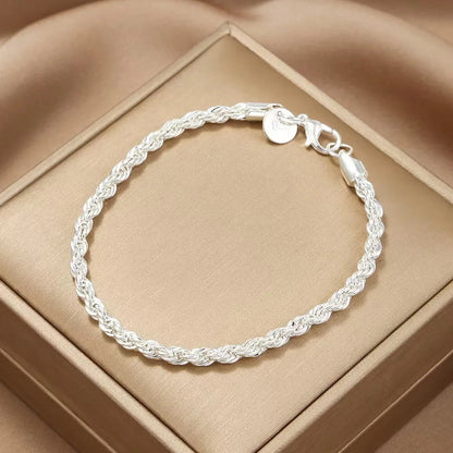 Solid 925 Sterling Silver Beaded Bracelet – Elegant Men's Accessory | Accessorio Uomo Elegante