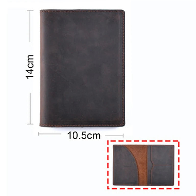 DRAVEN — Genuine Leather Passport Wallet Unisex Vintage Cowhide