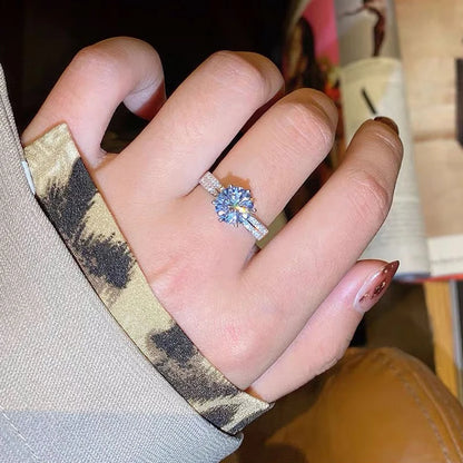 Gorgeous 3 Carat Silver Promise Ring – Elegant Men's Accessory | Accessorio Uomo Elegante