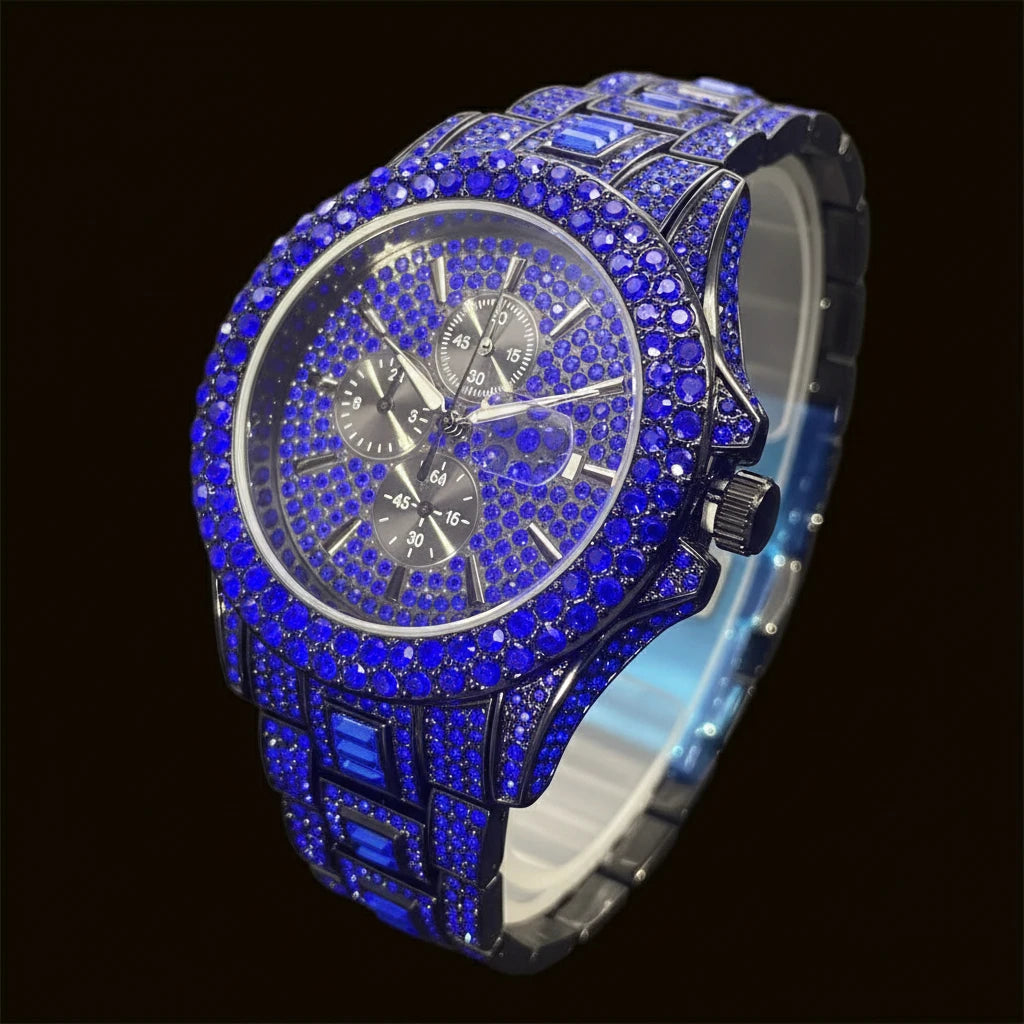 DRAVEN — Crimson Ice – Men’s Red Steel Luxury Watch 2025 Edition