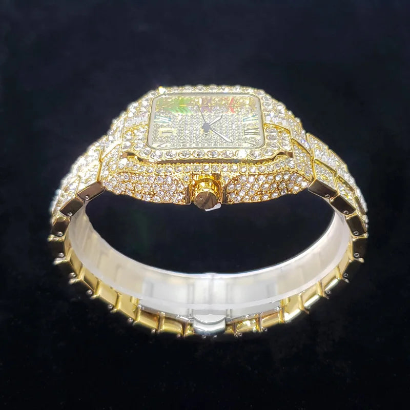 DRAVEN — Vivid Square – 2025 Men’s Colorful Crystal Square Watch for Party Style