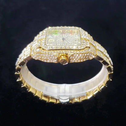 Vivid Square – 2025 Men’s Colorful Crystal Square Watch for Party Style – Elegant Men's Accessory | Accessorio Uomo Elegante