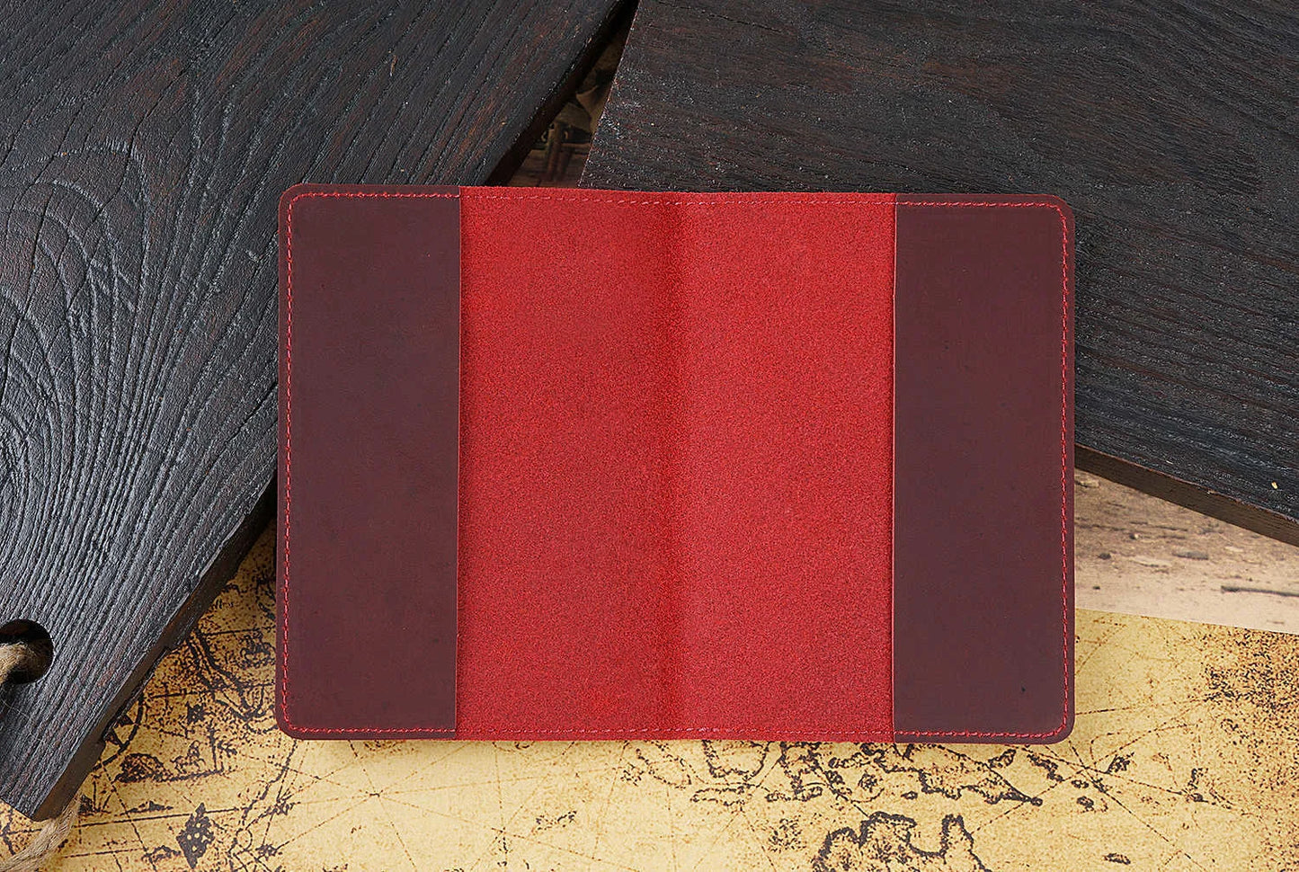 DRAVEN — Genuine Leather Portugal Passport Holder Travel Wallet