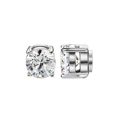 Crystal Magnetic Zircon Ear Studs