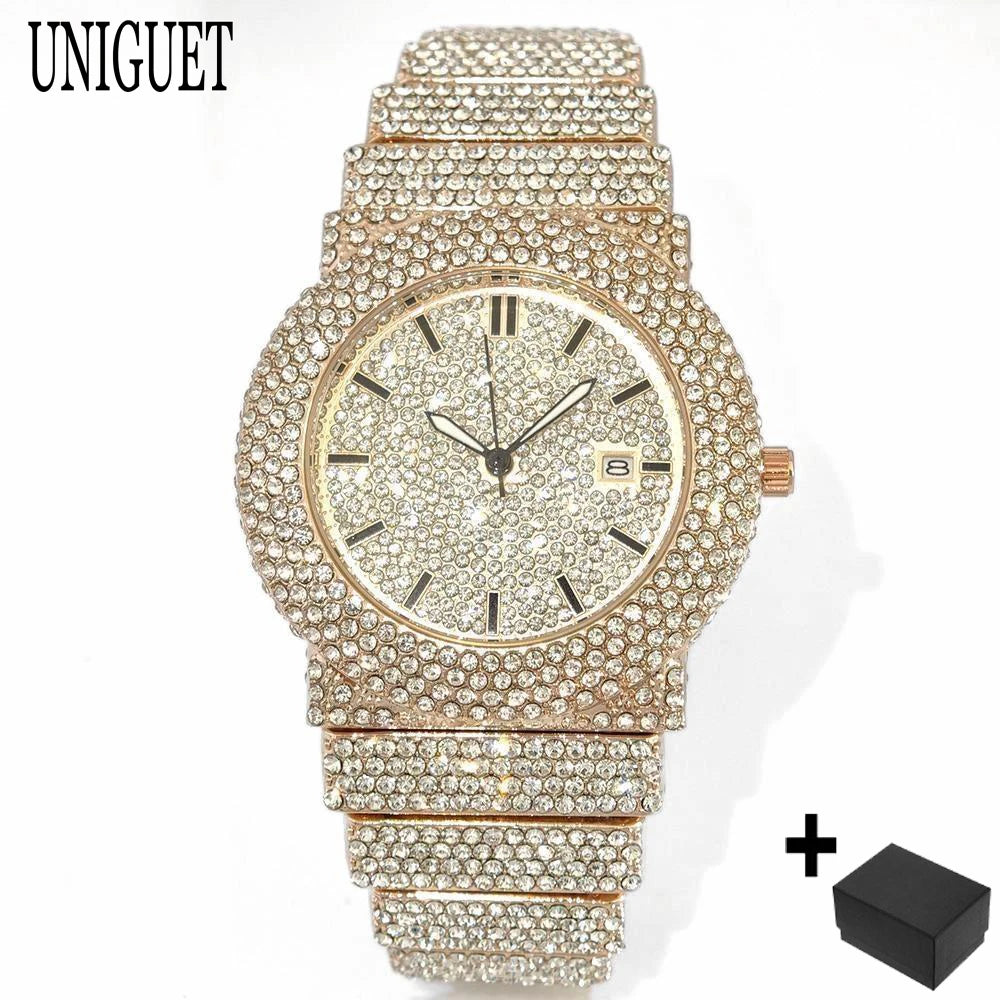 DRAVEN — Arctic Blaze – Men’s Ice Steel Luxury Watch 2025 Edition