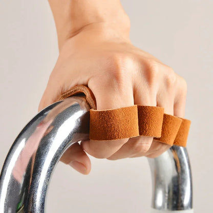 Leather Weightlifting Gloves – Unisex Gym Grip Style