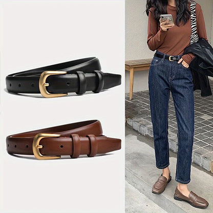 Simple Black Belt Women Fashion Decorative Design – Elegant Men's Accessory | Accessorio Uomo Elegante