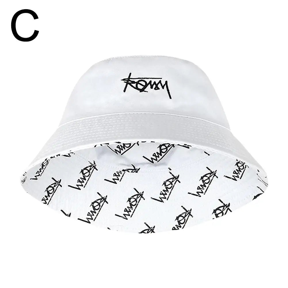 DRAVEN — Letter Embroidered Bucket Hat – Unisex Casual Street Style