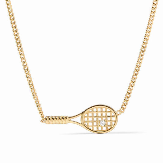 DRAVEN — Tennis Racket Pendant Necklace – Gold-Plated Sports Design for Women — Necklaces & Chains | DRAVEN