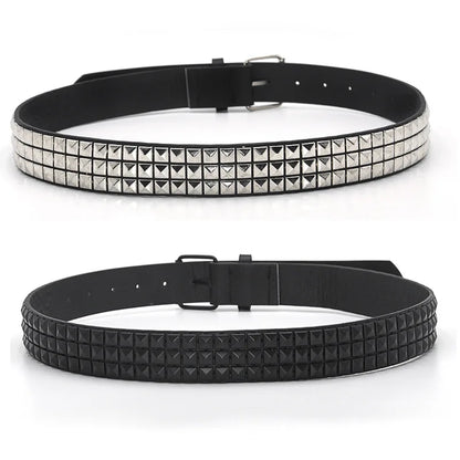 Pyramid Studded Belt Unisex Punk Rock Style – Elegant Men's Accessory | Accessorio Uomo Elegante