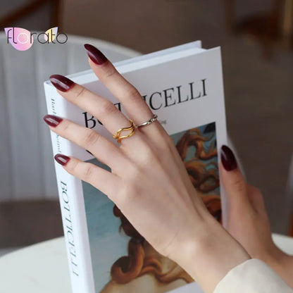 Double Layer Irregular Metal Ring – Elegant Men's Accessory | Accessorio Uomo Elegante