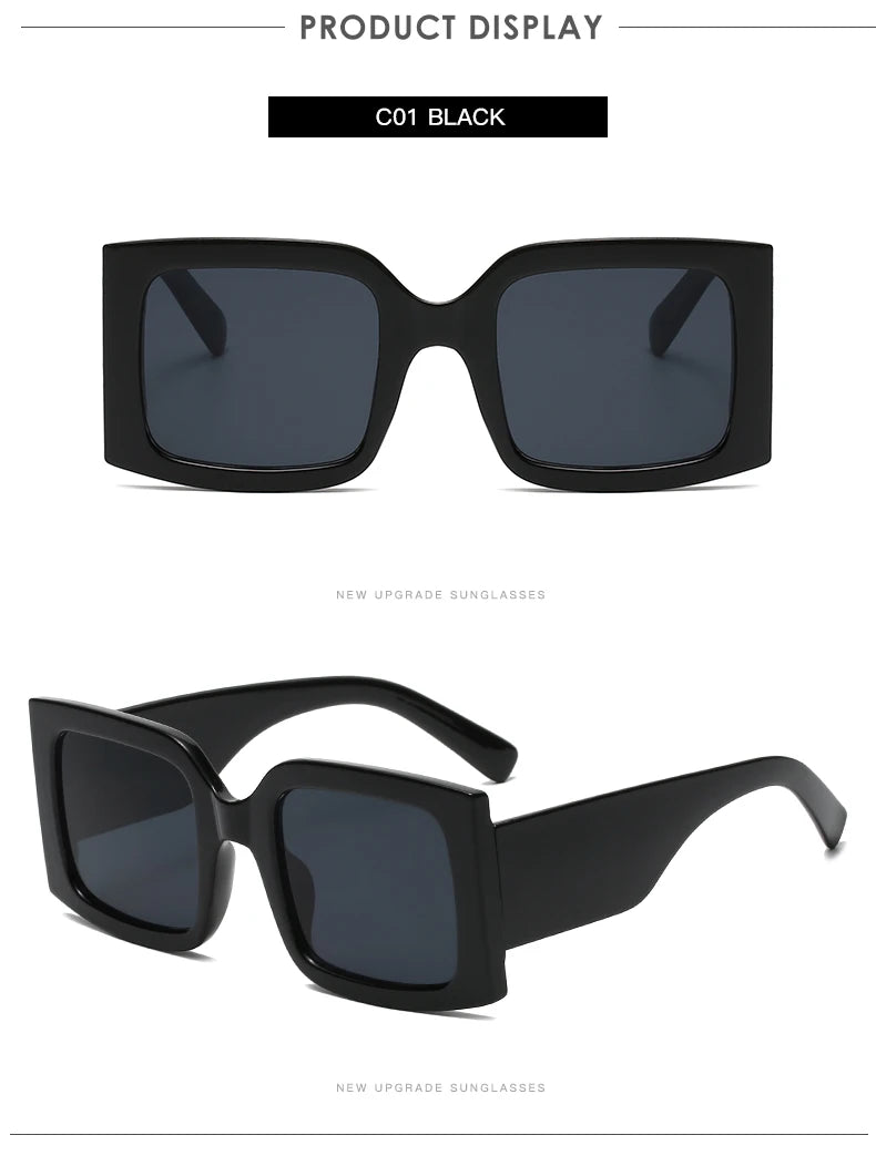 Large Square Sunglasses – Retro Gradient UV400 Eyewear – Elegant Men's Accessory | Accessorio Uomo Elegante