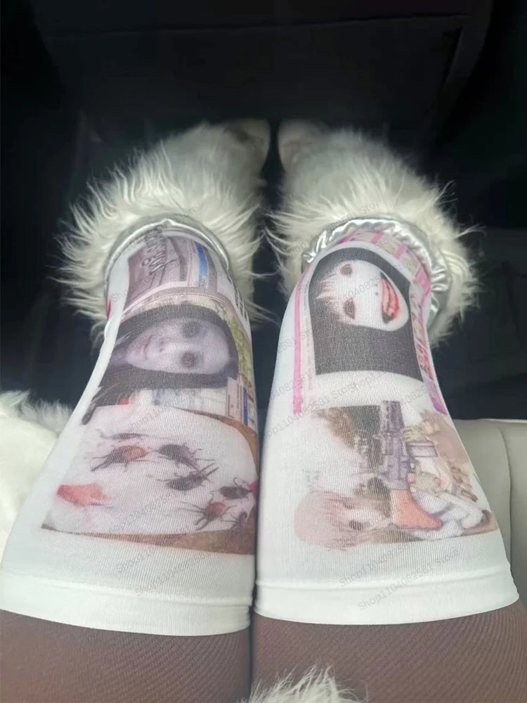 DRAVEN — Y2K Harajuku Long Socks – Punk Letter Print Street Style