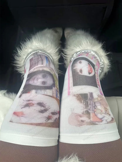 Y2K Harajuku Long Socks – Punk Letter Print Street Style
