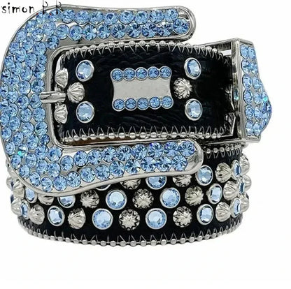 Skull Studded Belt Unisex Punk Rock Gothic Style – Elegant Men's Accessory | Accessorio Uomo Elegante