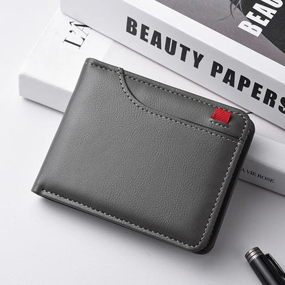 Classic Leather Bifold Wallet Men Business Short Design – Elegant Men's Accessory | Accessorio Uomo Elegante