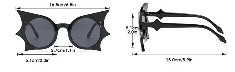 DRAVEN — Bat Sunglasses – Halloween Party Retro  Shades