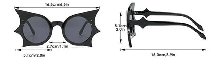 Bat Sunglasses – Halloween Party Retro Shades – Elegant Men's Accessory | Accessorio Uomo Elegante