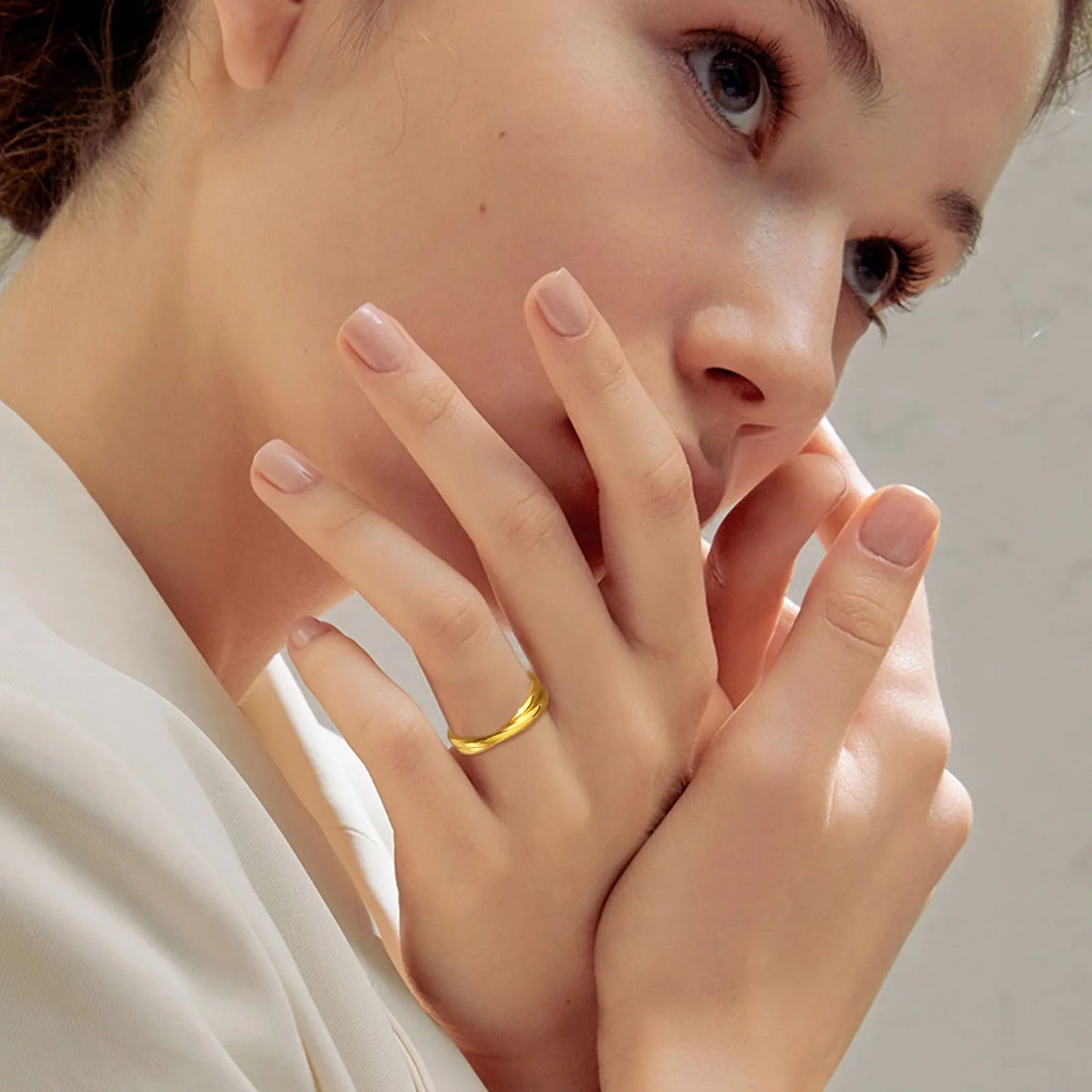 DRAVEN — Interlocked Gold Rolling Ring