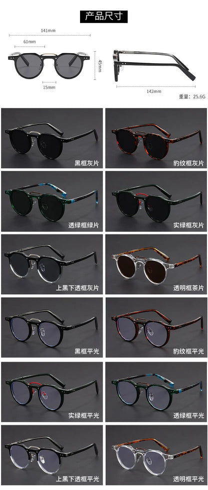 Vintage Round Sunglasses – Classic Punk Retro Shades – Elegant Men's Accessory | Accessorio Uomo Elegante