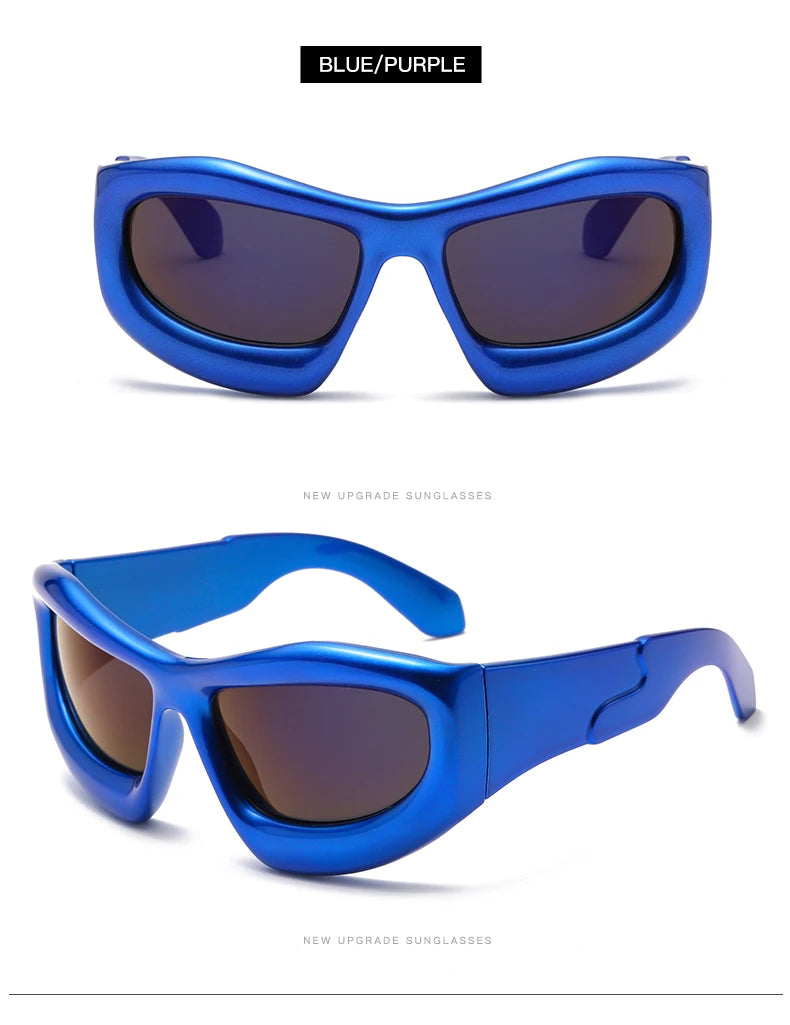 Y2K Large Frame Sunglasses – Punk Street Luxury Shades – Elegant Men's Accessory | Accessorio Uomo Elegante