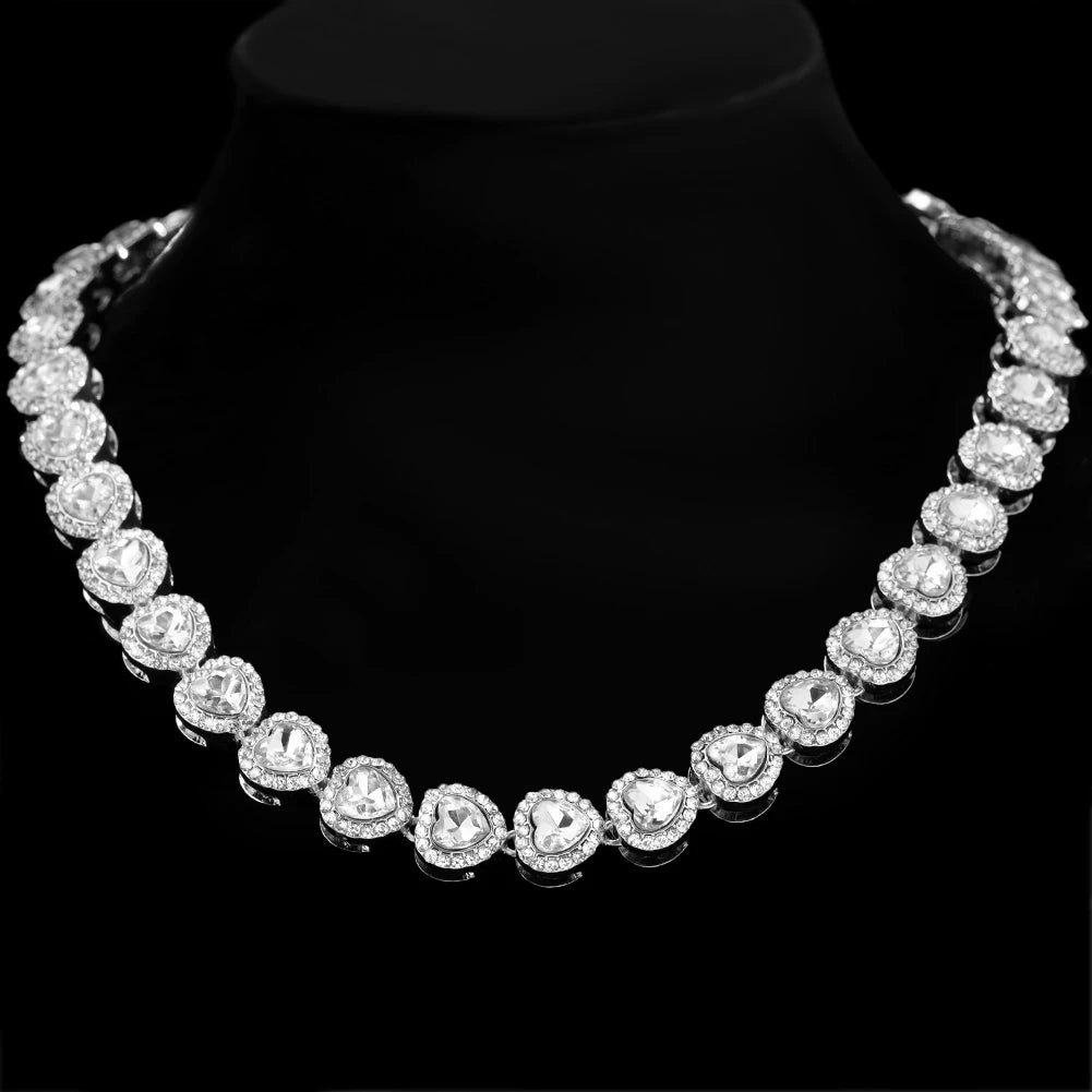DRAVEN — Cluster Tennis Chain Choker – High-Polish Statement Necklace