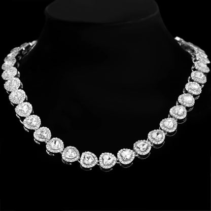 Cluster Tennis Chain Choker – High-Polish Statement Necklace – Elegant Men's Accessory | Accessorio Uomo Elegante