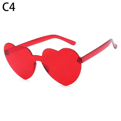 Red Heart Sunglasses – Retro Designer Cat Eye UV400 Eyewear – Elegant Men's Accessory | Accessorio Uomo Elegante