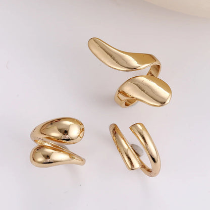Irregular Geometric Gold Silver Ring Set – Elegant Men's Accessory | Accessorio Uomo Elegante