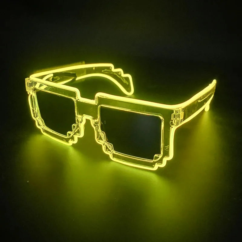 DRAVEN — LED Mosaic Glow Sunglasses – Party Flash Style