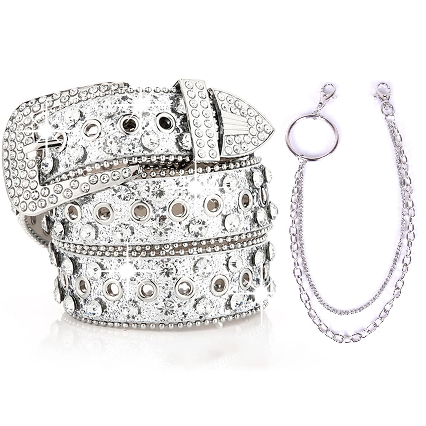 DRAVEN — Y2K Gothic Chain Belt Women 2025 Shiny Punk Design