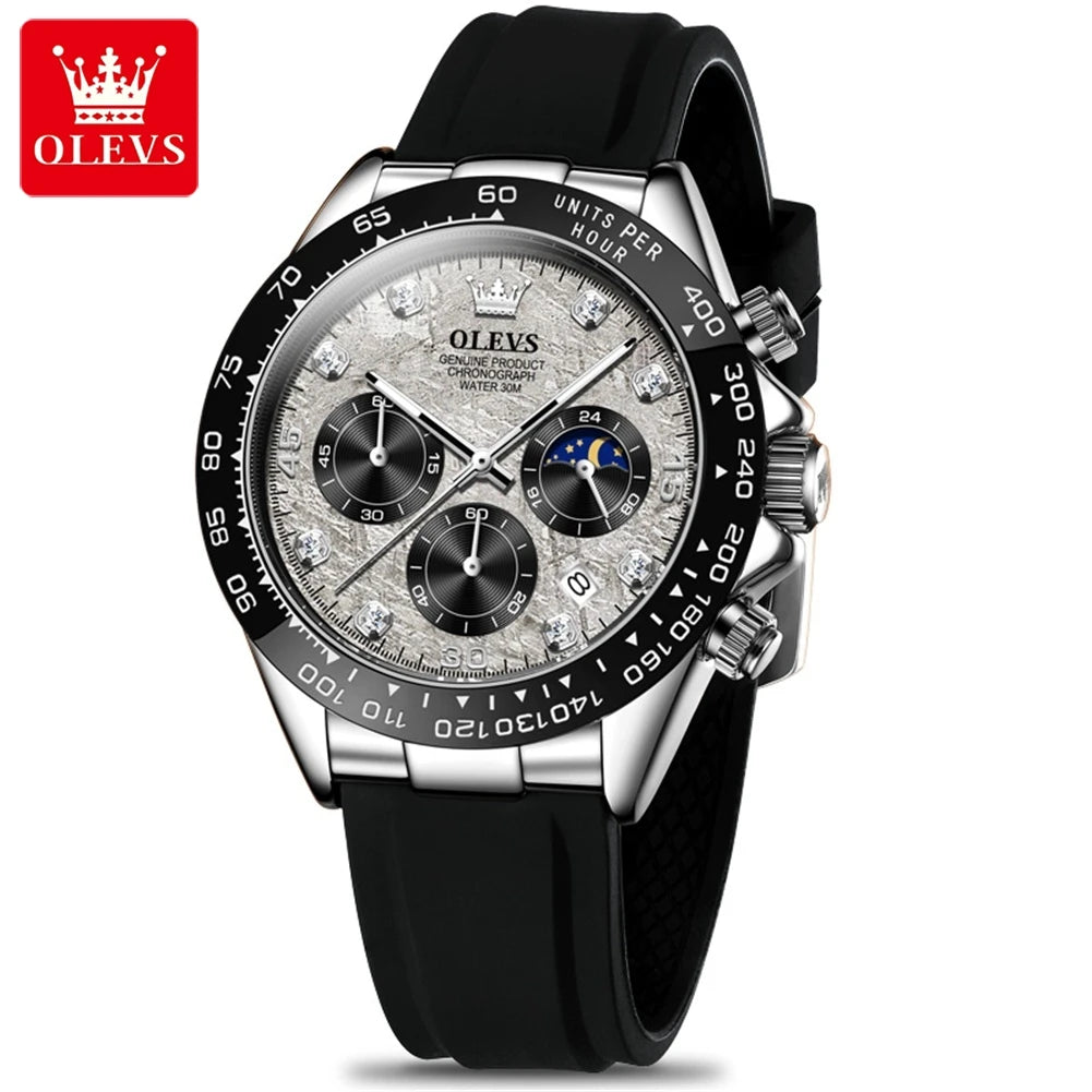 DRAVEN — The Olevs Chronograph – Men’s Sport Luxury Watch with Date & Luminous Dial