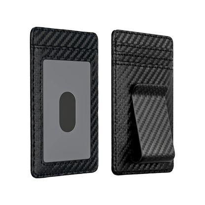 Carbon Fiber Slim Wallet Men 2 in 1 Money Clip Design – Elegant Men's Accessory | Accessorio Uomo Elegante