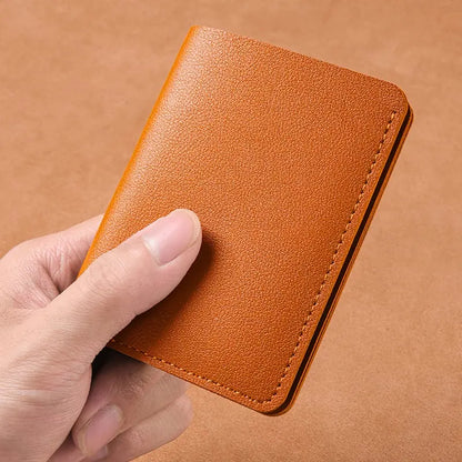 Classic PU Leather Wallet Unisex Short Slim Design – Elegant Men's Accessory | Accessorio Uomo Elegante
