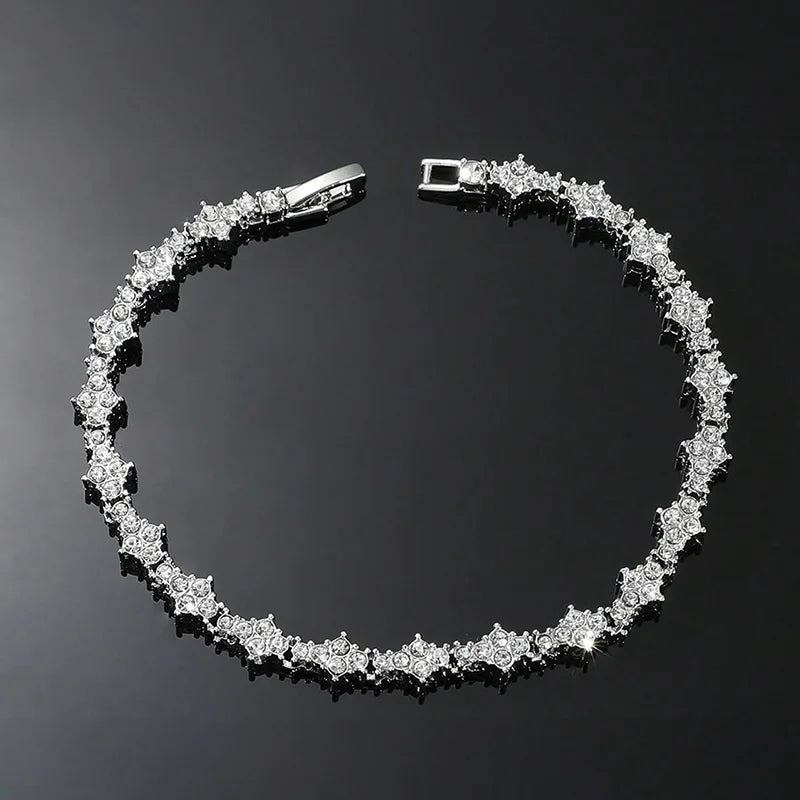DRAVEN — Round Stone Star Cubic Zirconia Bracelet