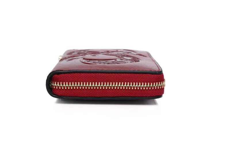 DRAVEN — Vintage Genuine Cowhide Wallet Women 2025 Floral Design