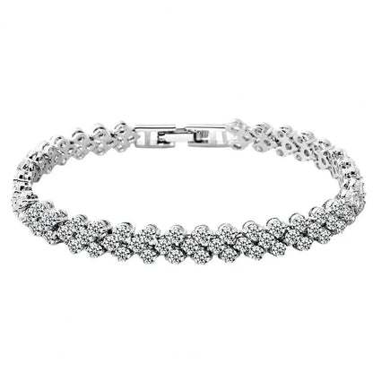 Classic Tennis Crystal Bracelet – Elegant Men's Accessory | Accessorio Uomo Elegante