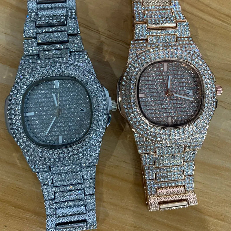 DRAVEN — Eternal Glow – Unisex Crystal-Accented Stainless Steel Watch