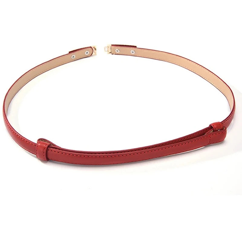DRAVEN — PU Leather Adjustable Strap Belt Women Knot Design