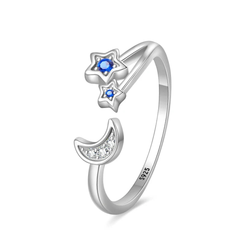 DRAVEN — Blue Zircon Butterfly Silver Ring