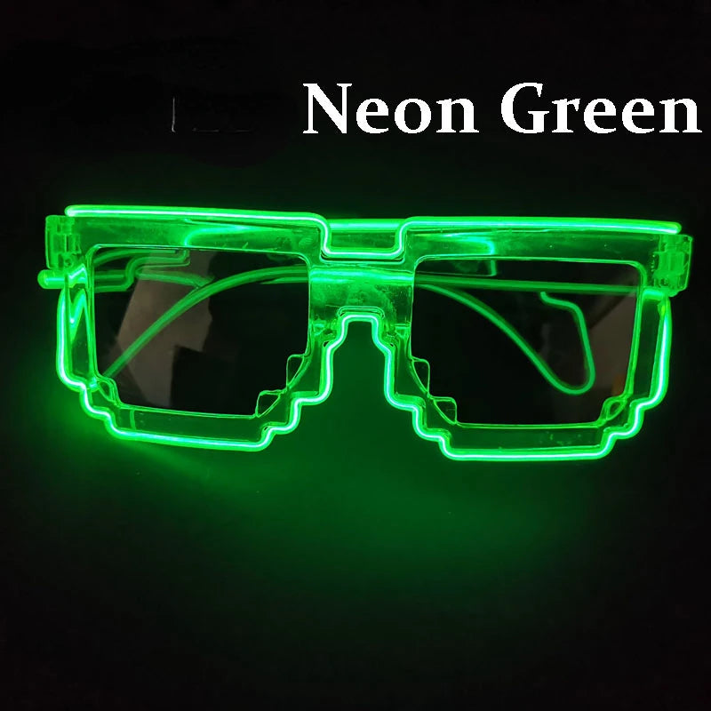 Glow-in-the-Dark LED Sunglasses – Mosaic Party Style – Elegant Men's Accessory | Accessorio Uomo Elegante
