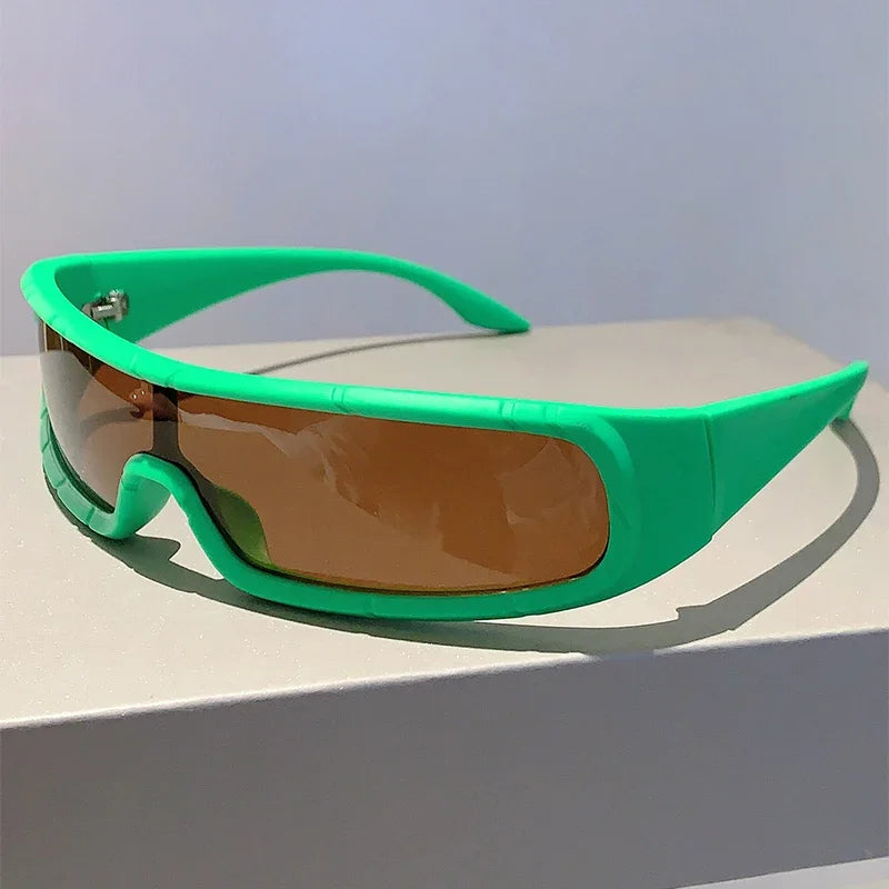 DRAVEN — Monoblock Wrap Sunglasses – Futuristic Punk Style