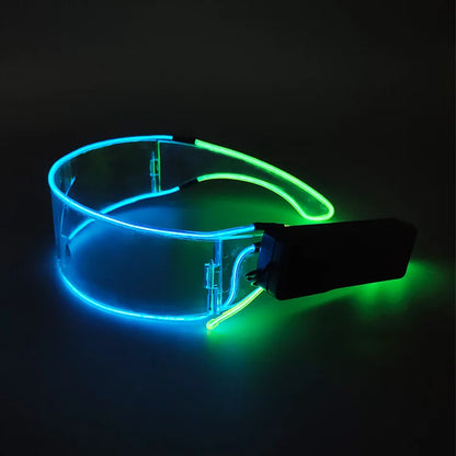 Robot LED Party Sunglasses – Futuristic Nightclub Style – Elegant Men's Accessory | Accessorio Uomo Elegante