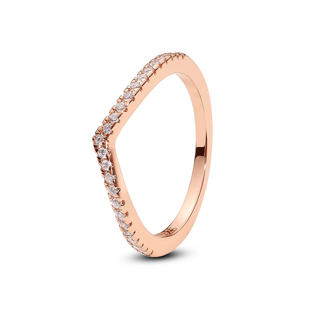 DRAVEN — Rose Gold Crown Heart Ring