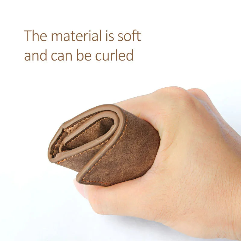 PU Leather Wallet Men Zipper Coin Bag Slim Design – Elegant Men's Accessory | Accessorio Uomo Elegante