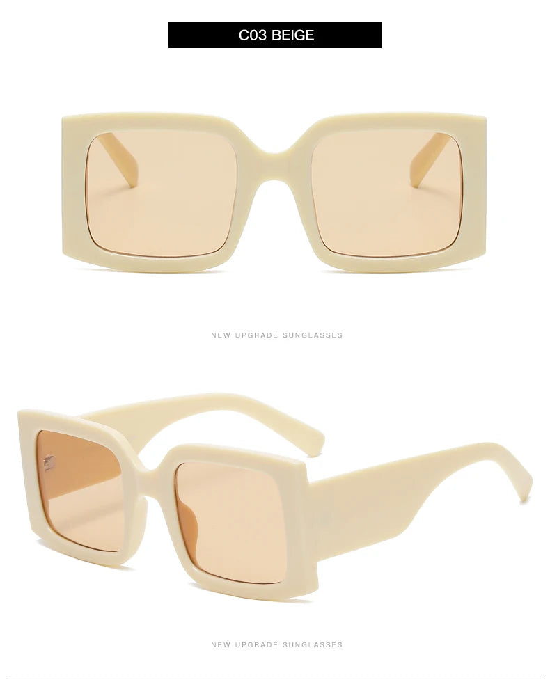 DRAVEN — Large Square Sunglasses – Retro Gradient  UV400 Eyewear
