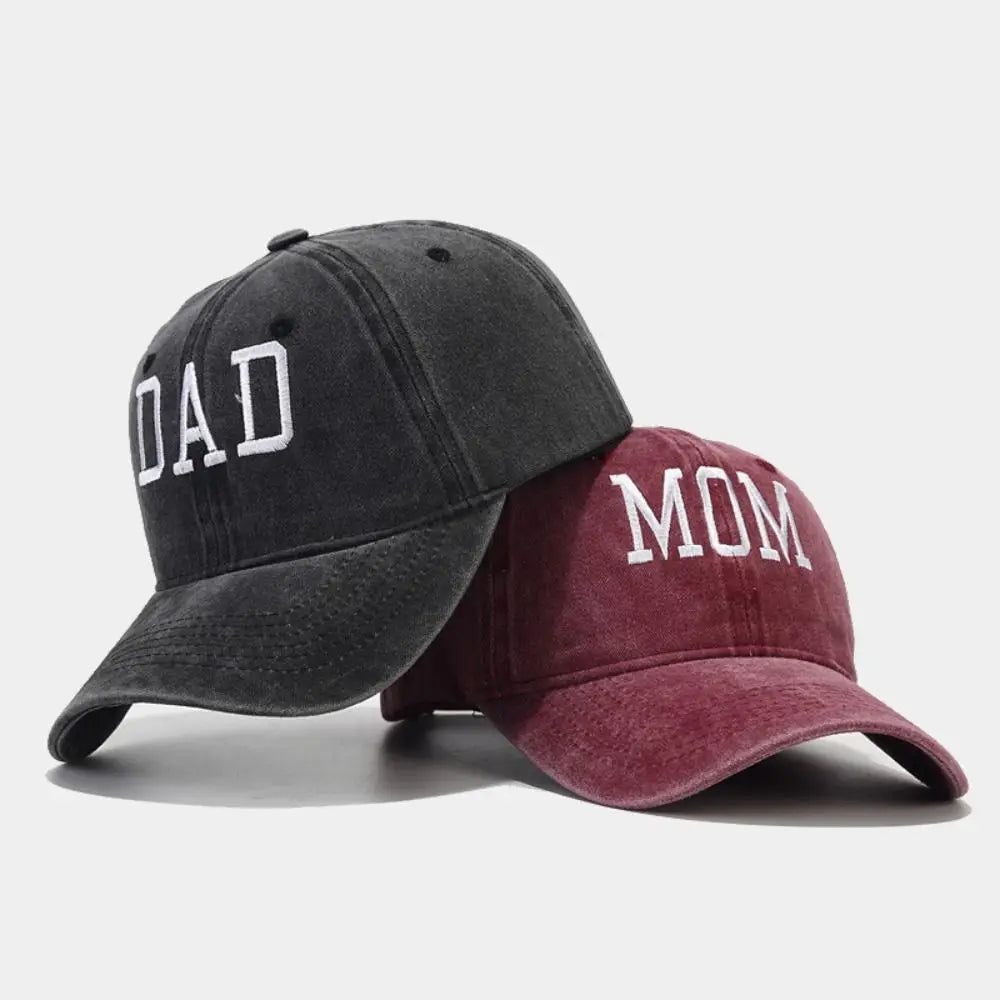 DRAVEN — DAD MOM Embroidered Cap – Unisex Cotton Street Style